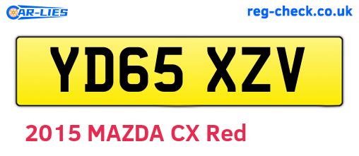 YD65XZV are the vehicle registration plates.