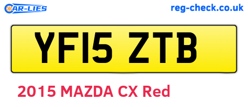 YF15ZTB are the vehicle registration plates.