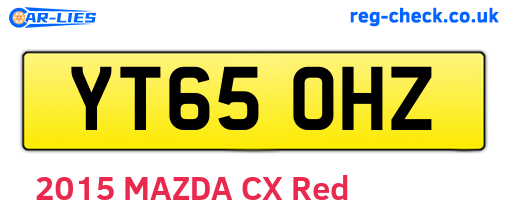 YT65OHZ are the vehicle registration plates.