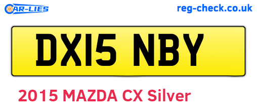 DX15NBY are the vehicle registration plates.