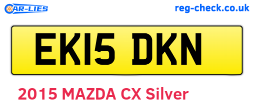 EK15DKN are the vehicle registration plates.