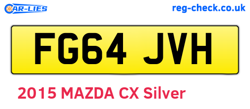 FG64JVH are the vehicle registration plates.