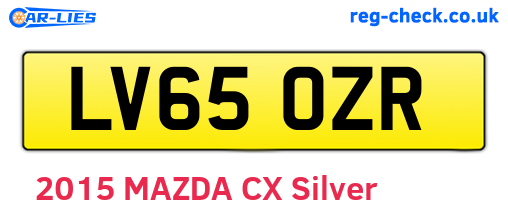 LV65OZR are the vehicle registration plates.