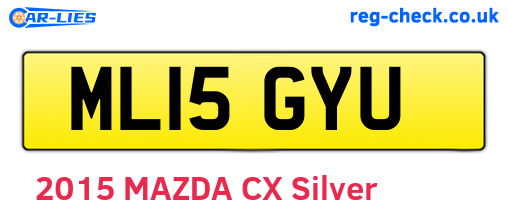ML15GYU are the vehicle registration plates.