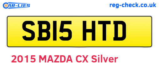 SB15HTD are the vehicle registration plates.