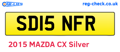 SD15NFR are the vehicle registration plates.