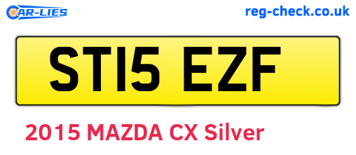 ST15EZF are the vehicle registration plates.