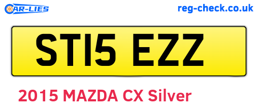 ST15EZZ are the vehicle registration plates.