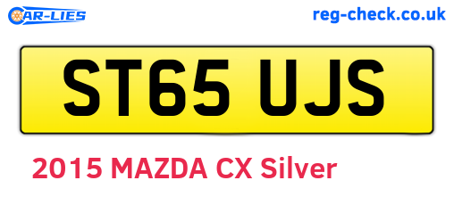 ST65UJS are the vehicle registration plates.