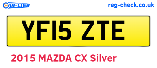 YF15ZTE are the vehicle registration plates.