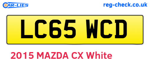 LC65WCD are the vehicle registration plates.