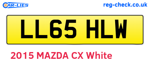LL65HLW are the vehicle registration plates.