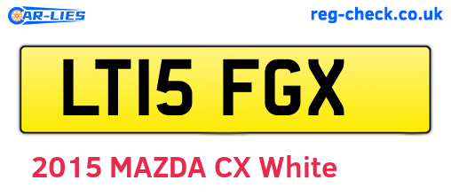 LT15FGX are the vehicle registration plates.