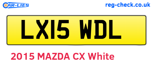 LX15WDL are the vehicle registration plates.