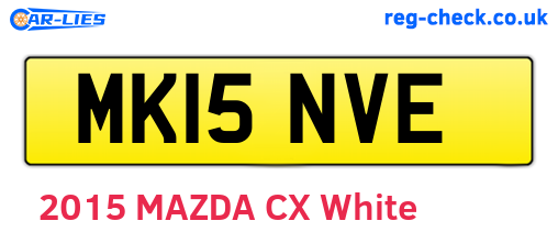 MK15NVE are the vehicle registration plates.