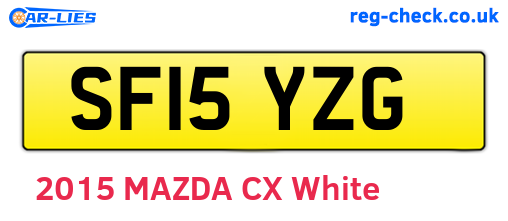 SF15YZG are the vehicle registration plates.