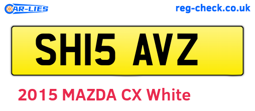 SH15AVZ are the vehicle registration plates.