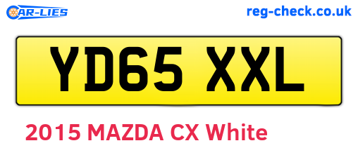 YD65XXL are the vehicle registration plates.