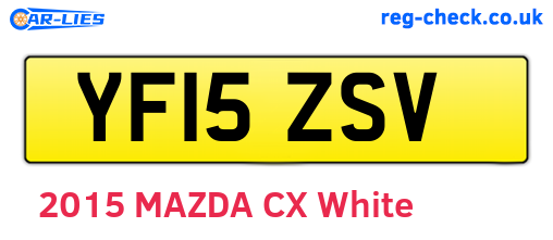 YF15ZSV are the vehicle registration plates.