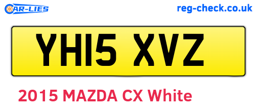 YH15XVZ are the vehicle registration plates.