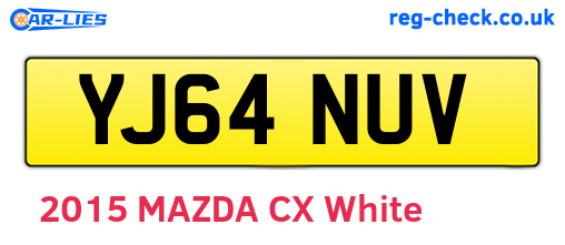 YJ64NUV are the vehicle registration plates.