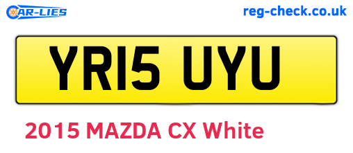YR15UYU are the vehicle registration plates.
