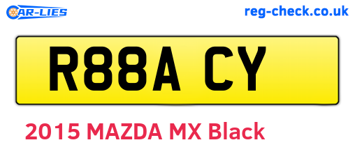 R88ACY are the vehicle registration plates.