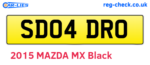 SD04DRO are the vehicle registration plates.