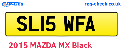 SL15WFA are the vehicle registration plates.