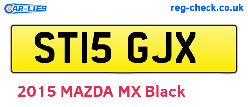 ST15GJX are the vehicle registration plates.