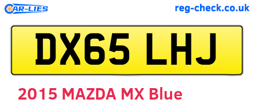 DX65LHJ are the vehicle registration plates.