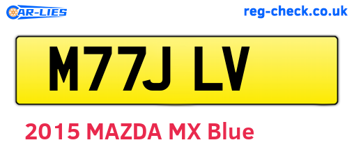 M77JLV are the vehicle registration plates.