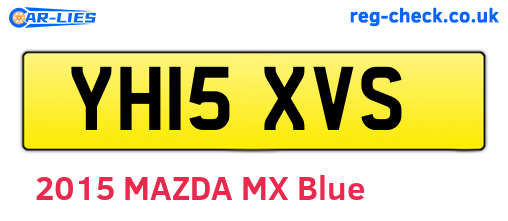 YH15XVS are the vehicle registration plates.
