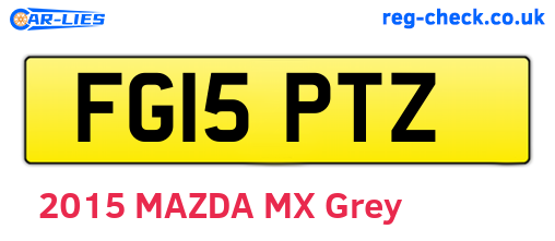 FG15PTZ are the vehicle registration plates.