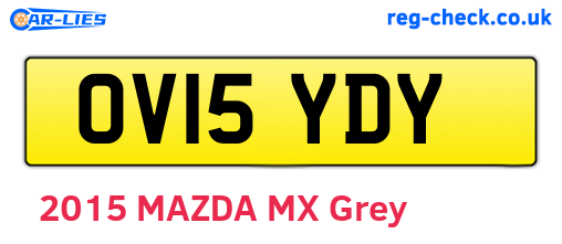 OV15YDY are the vehicle registration plates.