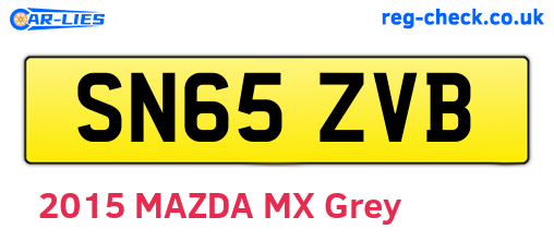 SN65ZVB are the vehicle registration plates.