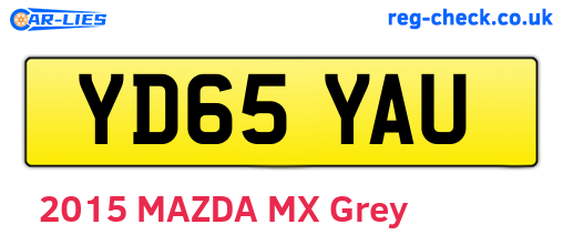 YD65YAU are the vehicle registration plates.