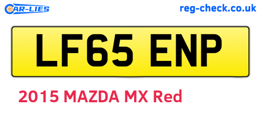 LF65ENP are the vehicle registration plates.