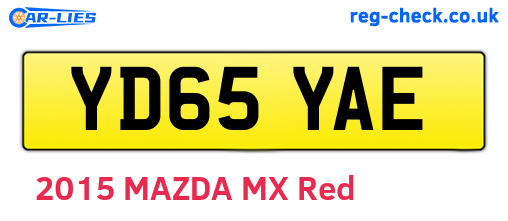 YD65YAE are the vehicle registration plates.