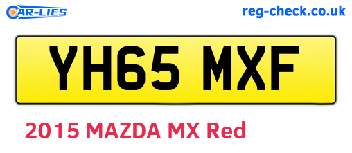 YH65MXF are the vehicle registration plates.