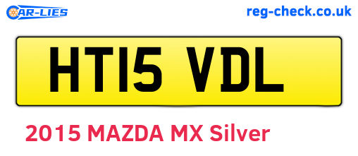 HT15VDL are the vehicle registration plates.