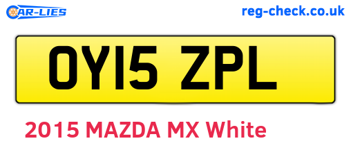 OY15ZPL are the vehicle registration plates.