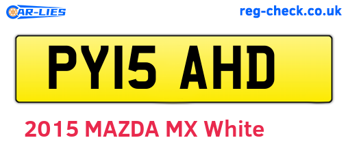 PY15AHD are the vehicle registration plates.