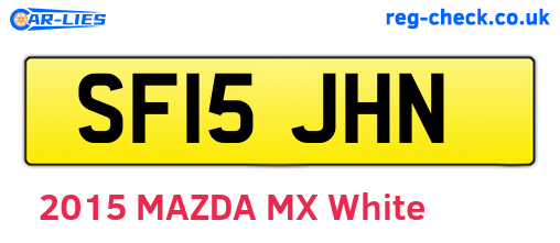 SF15JHN are the vehicle registration plates.