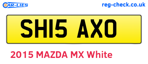 SH15AXO are the vehicle registration plates.