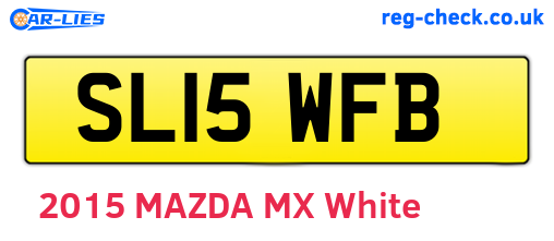 SL15WFB are the vehicle registration plates.