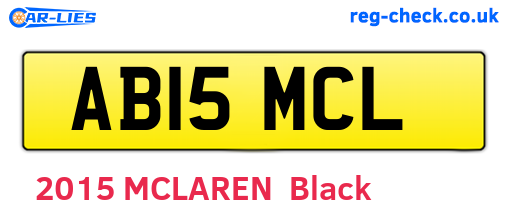 AB15MCL are the vehicle registration plates.