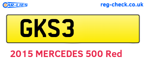 GKS3 are the vehicle registration plates.