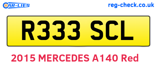 R333SCL are the vehicle registration plates.