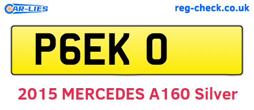 P6EKO are the vehicle registration plates.